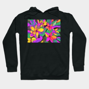 Night Jungle Frangipani Hoodie